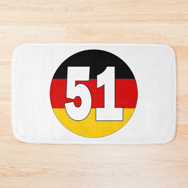 Item preview, Number 51 with Germany flag on the background designed and sold by AllShirts21.