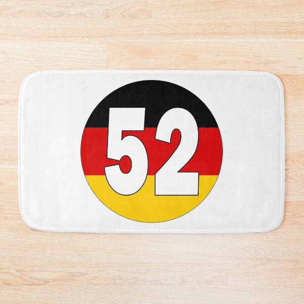 Item preview, Number 52 with Germany flag on the background designed and sold by AllShirts21.