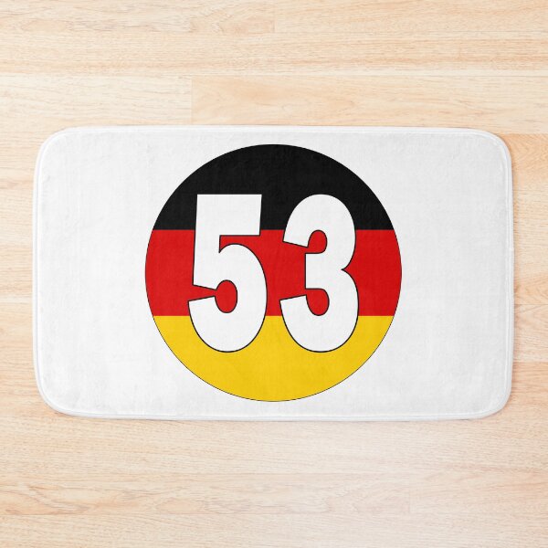 Item preview, Number 53 with Germany flag on the background designed and sold by AllShirts21.