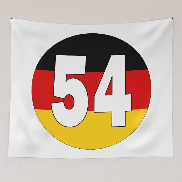 Item preview, Number 54 with Germany flag on the background designed and sold by AllShirts21.
