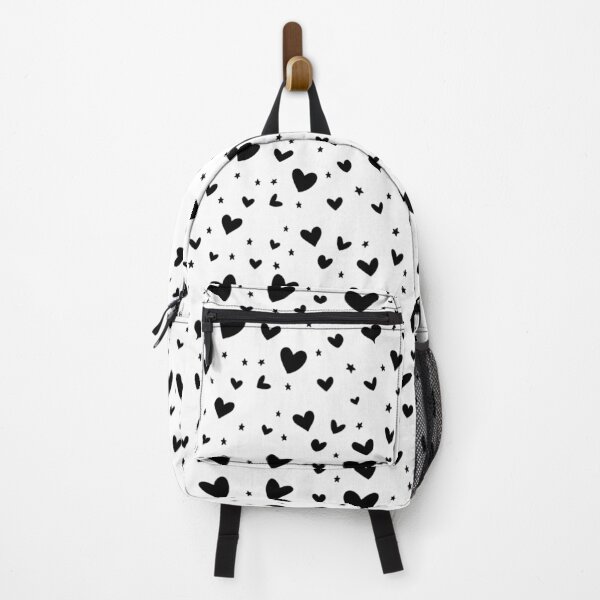 Item preview, Backpack hearts crass design in black for love couples in love designed and sold by Shirtilike.