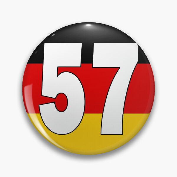 Item preview, Number 57 with Germany flag on the background designed and sold by AllShirts21.