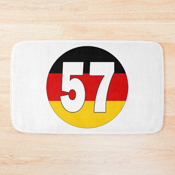 Item preview, Number 57 with Germany flag on the background designed and sold by AllShirts21.