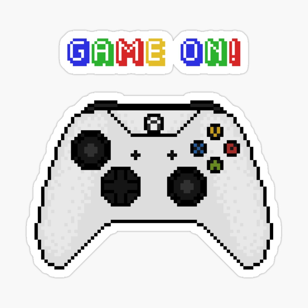 Game On Xbox Controller White Pixel Art Canvas Print By Peex Art Redbubble