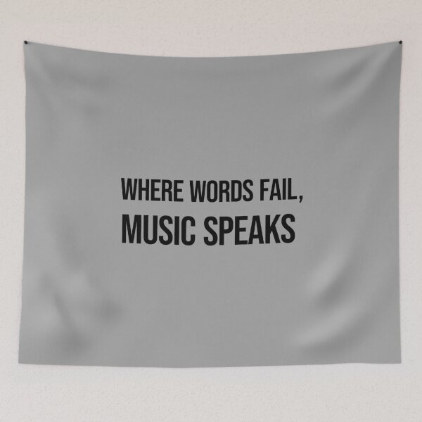 Item preview, Where words fail music speaks designed and sold by designbychow.