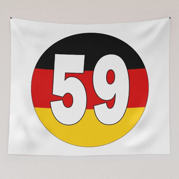 Item preview, Number 59 with Germany flag on the background designed and sold by AllShirts21.