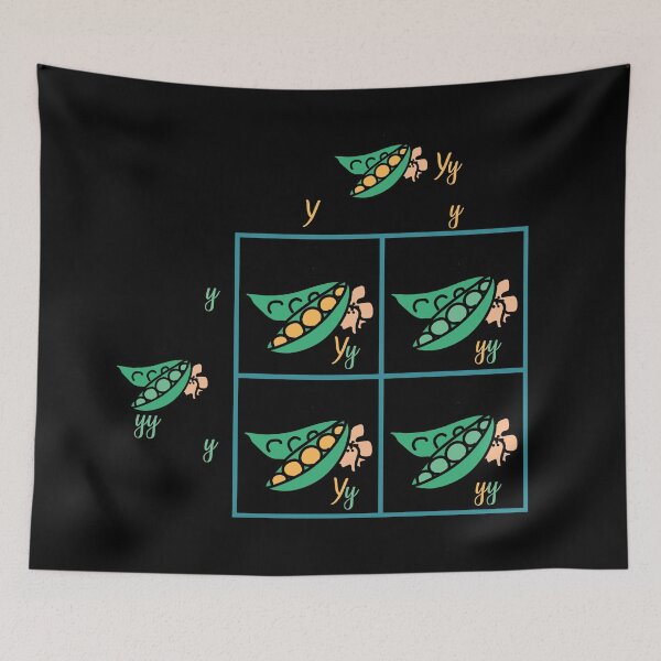 Item preview, Mendel's law of Genetics Inheritance Biology Science Yellow Green Floral Pea designed and sold by labstud.