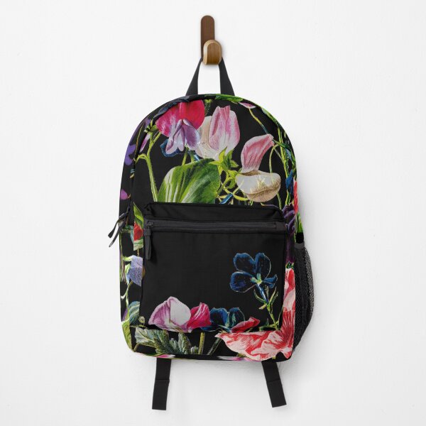 Item preview, Dark midnight spring flower garden design floral border designed and sold by Quirkle Berry.
