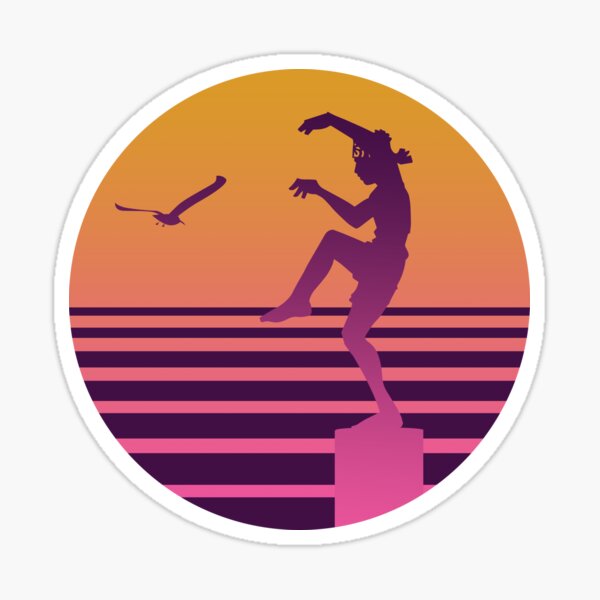 Aperçu de l'œuvre Coucher de soleil sur Karaté Kid dans les années 80 créée et vendue par chillstudio.