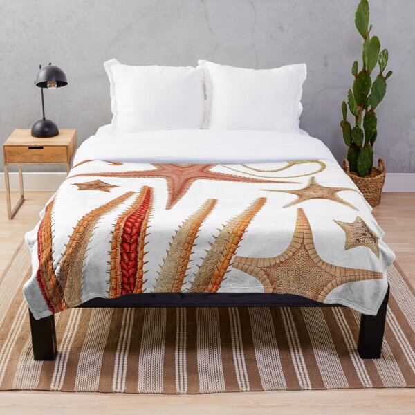 Starfish varieties set illustration Throw Blanket