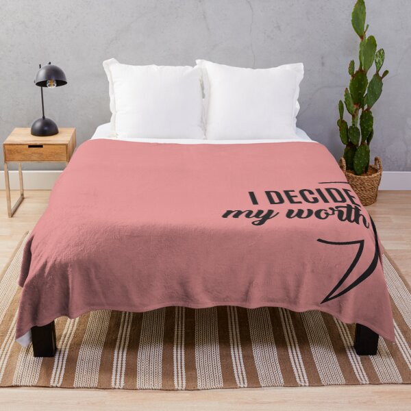 Item preview, I Decide My Worth (Salmon Pink) designed and sold by SpeakToInspire.