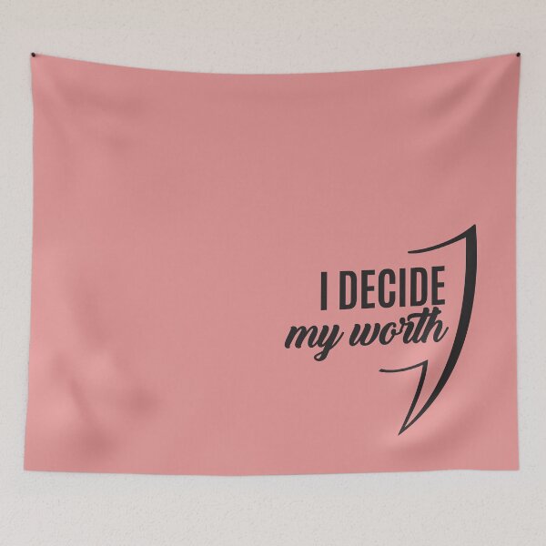 Item preview, I Decide My Worth (Salmon Pink) designed and sold by SpeakToInspire.