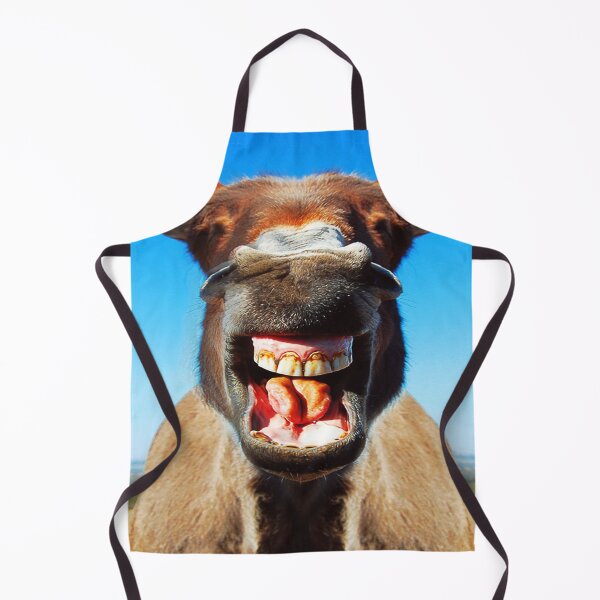 Item preview, Donkey Smiley showing Teeth and Tongue Smile Close up face Covering Outside, Funny Cute Animals Farming showing nose fitting your face designed and sold by Dolphin Graphic.