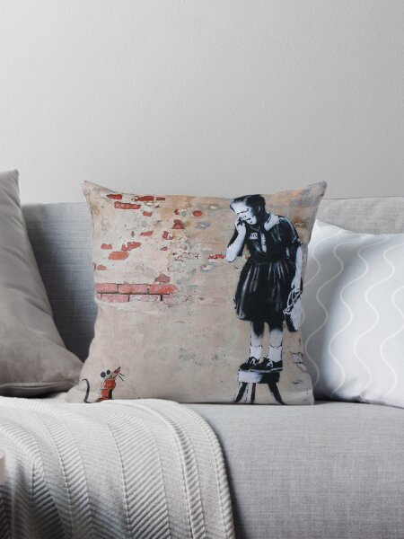 Item preview, Banksy Girl and Mouse or Girl on Stool designed and sold by WE-ARE-BANKSY.