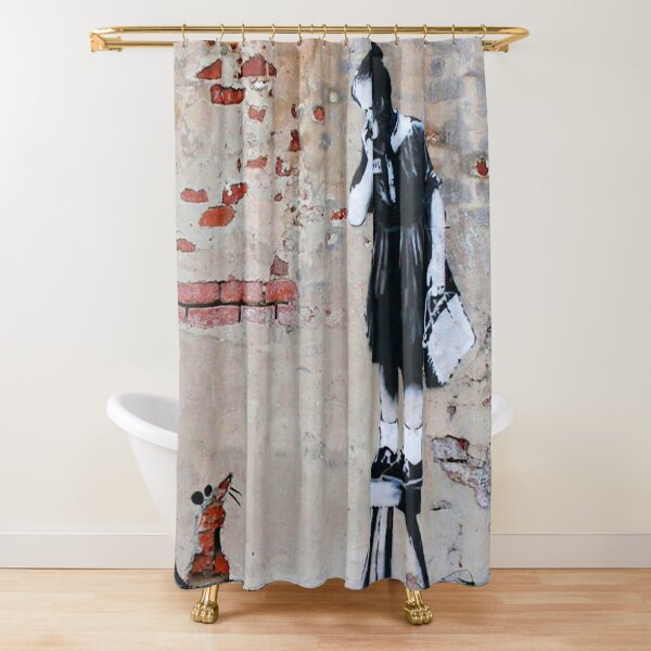 Cortina de ducha impermeable animales jirafa divertida estampado de  acuarela creativa decoración de baño ganchos tela