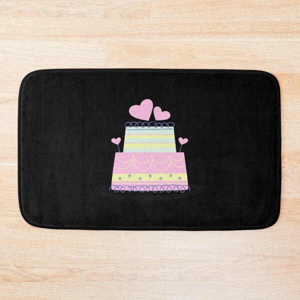 Item preview, Pink and Yellow Cream Birthday cake with hearts fairy tale gift idea designed and sold by conceptDVS.