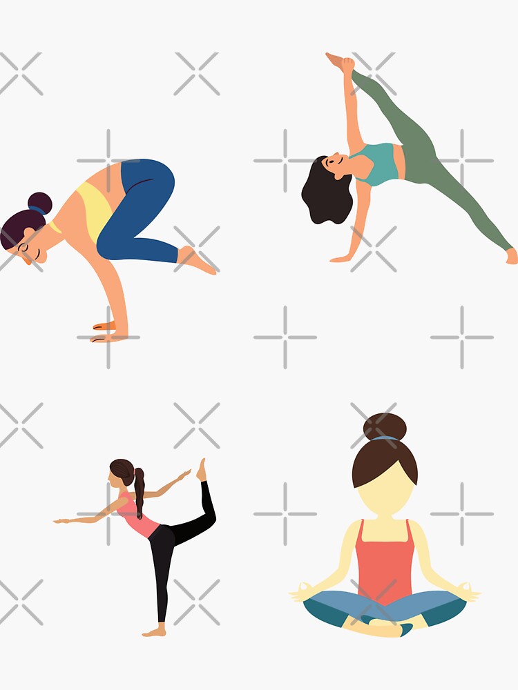 Yoga Poses Stickers, Yoga Stickers, Meditation, Fitness, Exercise, Zen,  Namaste, Vinyl Stickers, Yoga Decal, Die Cut Stickers, Yoga Lovers