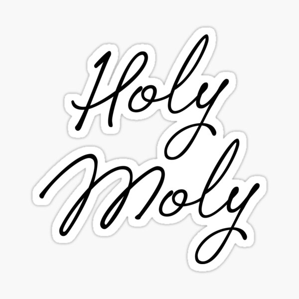 "Holy moly" Sticker by JokeGysen Redbubble
