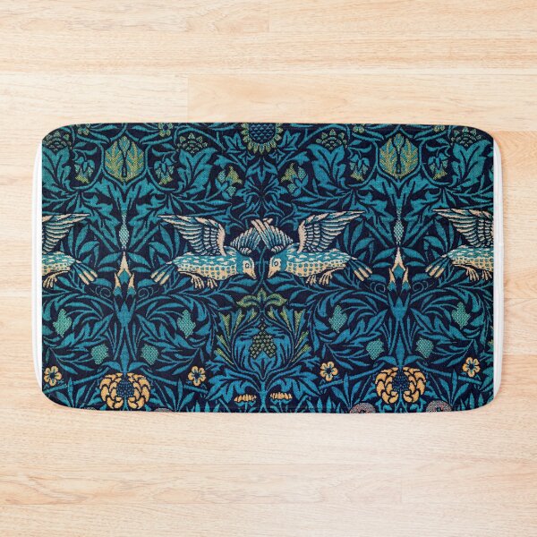 Item preview, Vintage Bird Pattern Royal Blue Decorative Artwork designed and sold by OneandHalf.
