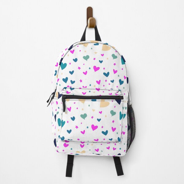 Item preview, Vintage colors backpack hearts mega crass art design with hearts designed and sold by Shirtilike.