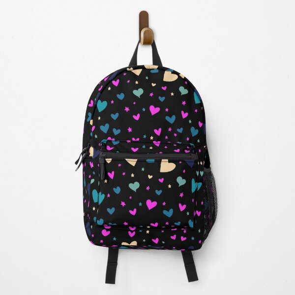 Item preview, Dark vintage colors backpack hearts mega crass art design with hearts designed and sold by Shirtilike.