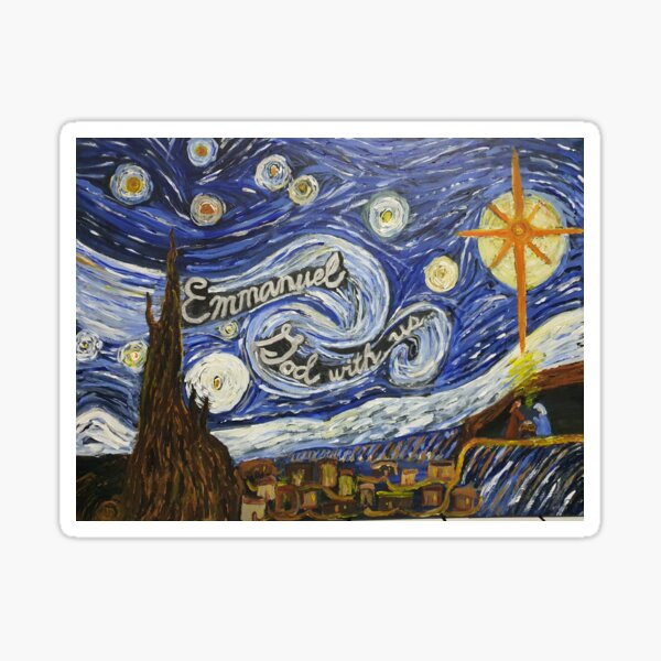 Starry Night in Bethlehem Sticker