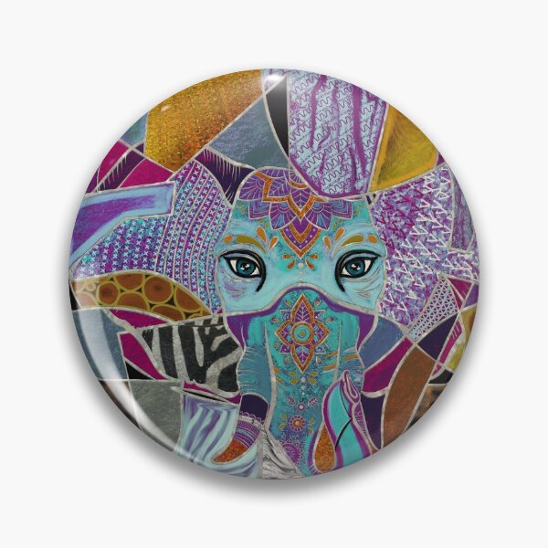 Item preview, Abstract Elephant collage - mixed textures designed and sold by k9printart.