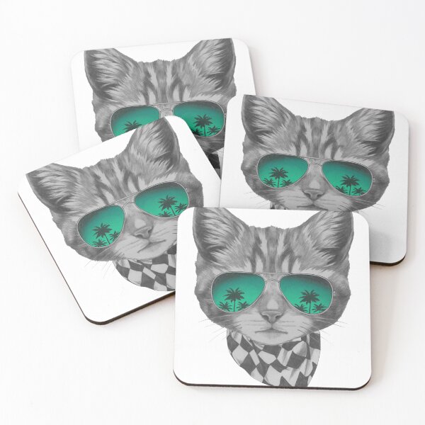 Item preview, cat retro style in summer designed and sold by ibrahim2022.