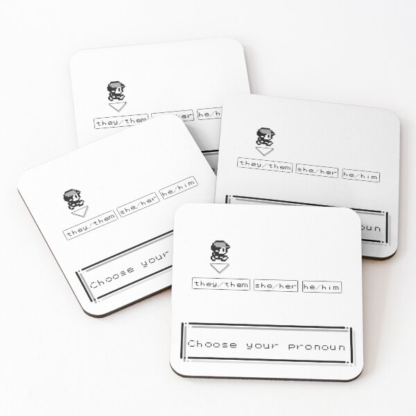 Item preview, Pronoun inclusivity gaming they them she her he him non-binary support ally  designed and sold by SoftBlushSarah.