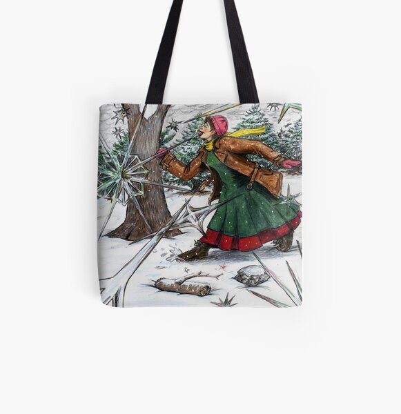 Snowflake Girl All Over Print Tote Bag