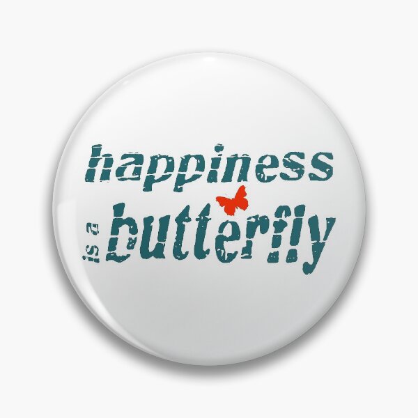 Item preview, Distressed Happiness is a butterfly text with a small butterfly image designed and sold by Bees-Honey-Gift.