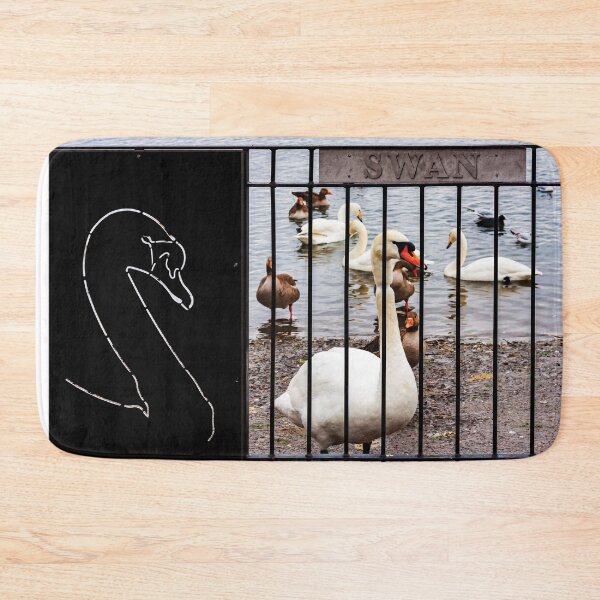 Item preview, Swan behind sign, symbol and gate designed and sold by Tom Carpenter.