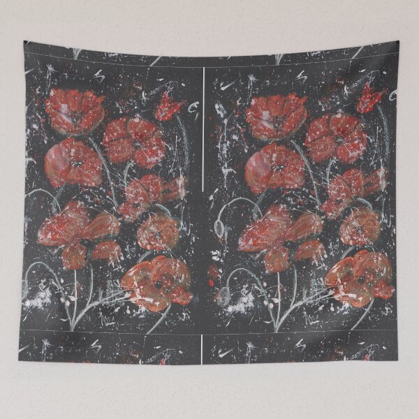 Item preview, Poppies corn poppy flowers blossoms abstract designed and sold by Marion Waschk.