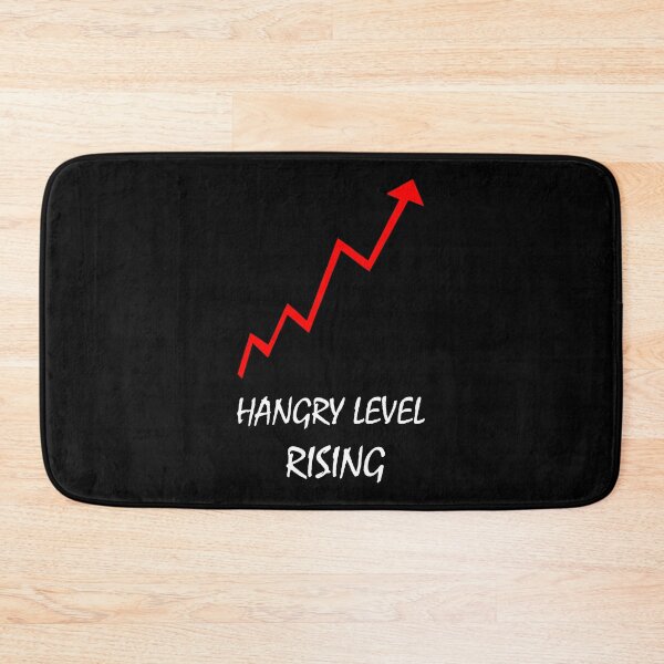Item preview, Hangry level rising - Funny food quote - White lettering edition designed and sold by Deegital18.