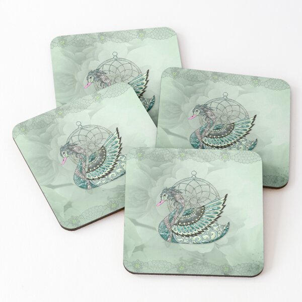 Item preview, Wonderful elegant swan in soft colors with dreamcatcher designed and sold by nicky2342.