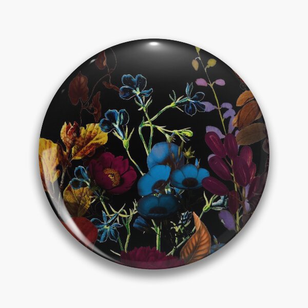 Item preview, Dark autumn flower garden design floral pattern design designed and sold by Quirkle Berry.