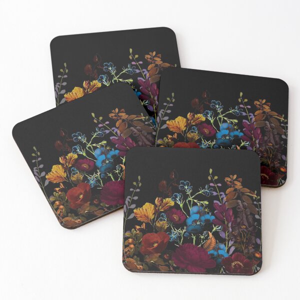 Item preview, Dark autumn flower garden design floral pattern design designed and sold by Quirkle Berry.