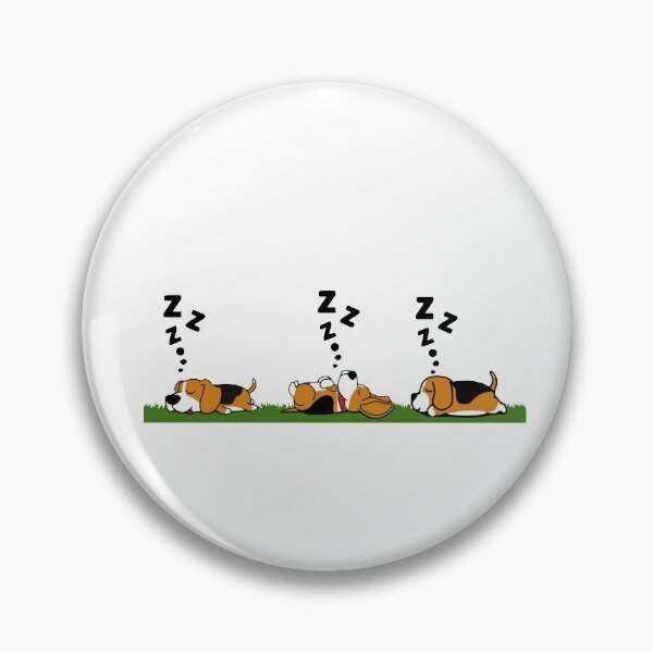 Sleeping Beagle Dog Pin