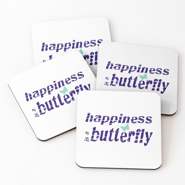 Item preview, Distressed Happiness is a butterfly text with a small butterfly image designed and sold by Bees-Honey-Gift.