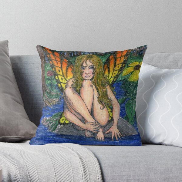 Butterfly Stone Throw Pillow