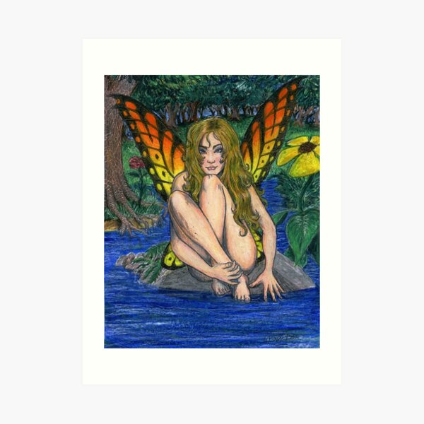 Butterfly Stone Art Print