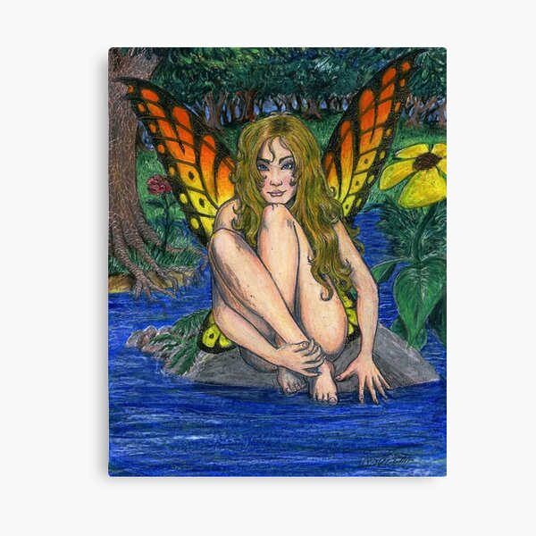 Butterfly Stone Canvas Print