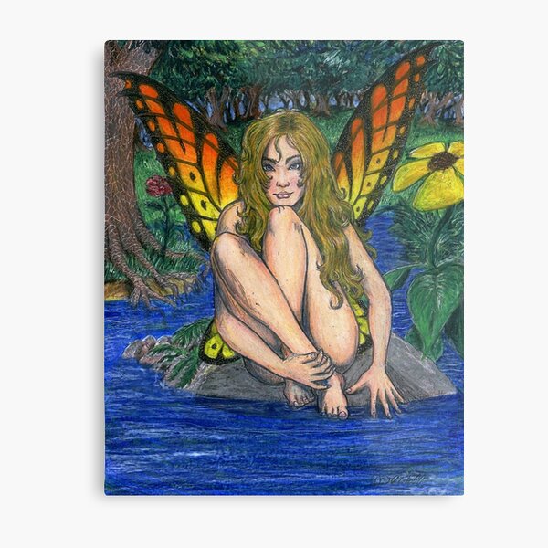 Butterfly Stone Metal Print