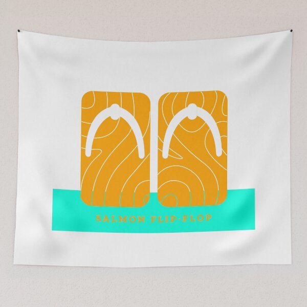 Item preview, Salmon Flip-Flop Graphic designed and sold by SobaWaveStudio.