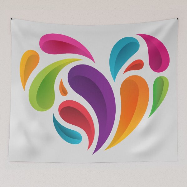 Item preview, multicolored heart designed and sold by Mike Kiev art.