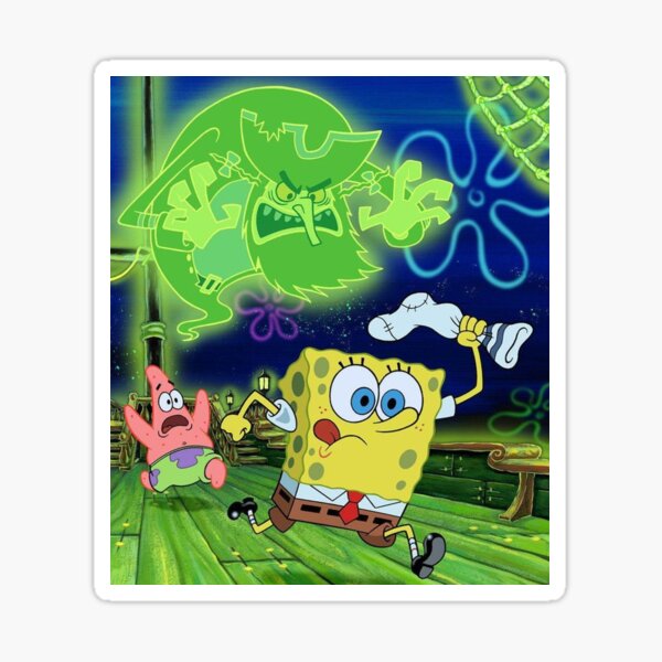 Scary Spongebob Stickers Redbubble - bob esponja creepy spongebob squarepants creepy roblox