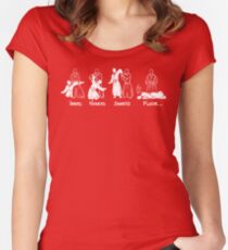 Ikkyo Nikkyo Sankyo Floor Women's Fitted Scoop T-Shirt