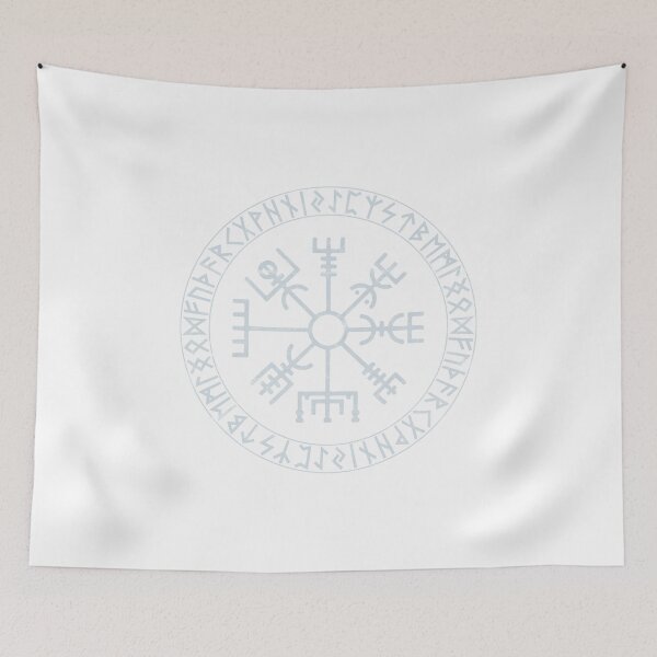 Item preview, Vintage Viking Norse Mythology Runes Valhalla Vegvisir Odin design designed and sold by A-Fashion.