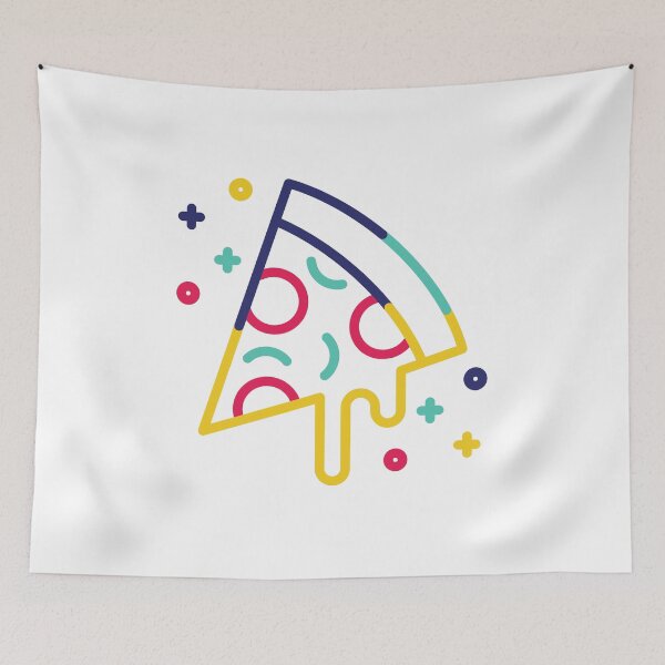 Item preview, Funky Colorful Pizza Logo designed and sold by Maria Simone.