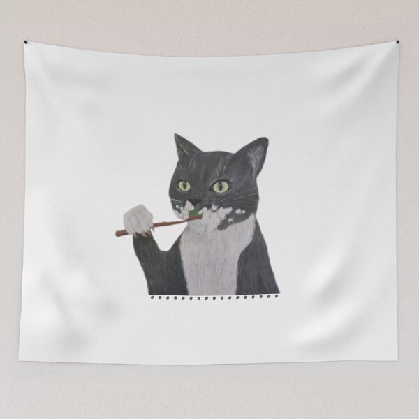 Item preview, Misha the cat Dental Design designed and sold by guaka-molly.